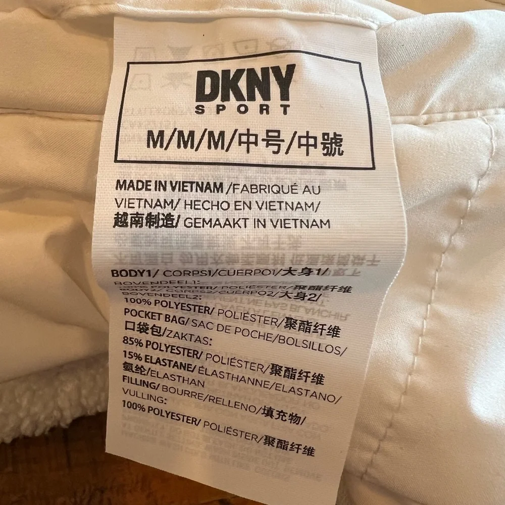 DKNY Reversible White Puffer and Fleece Vest